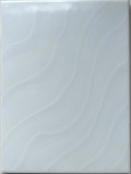 MOSA Keramik Wandfliesen 15x20 cm 2200 Weiss mit Wellenmuster