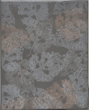 MOSA 3970 Wandfliesen 20x25 cm Grau mit Blatt Muster in Weiss und Braun