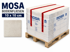 MOSA Keramik S92 Steinzeug Bodenfliesen 10x10 cm Beige geflammt (Palettenverkauf)
