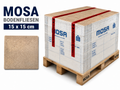 MOSA Keramik S92 Steinzeug Bodenfliesen 15x15 cm Beige geflammt (Palettenverkauf)