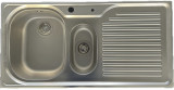 SUTER Comfort C100 Spüle 100x50 cm EDELSTAHL-MATT Becken-Links