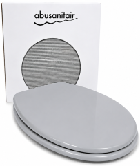 Abusanitair WC-Sitz Toilettensitz WC-Brille WC-Deckel Manhattan Grau TREND - Made in Germany