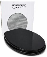 Abusanitair WC-Sitz Toilettensitz WC-Brille WC-Deckel Schwarz Toilettendeckel TREND - Made in Germany