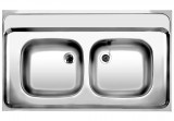 BLANCO Auflage-Spüle Doppelbecken ZS 100x60 cm Edelstahl Küchenspüle Spülbecken 2 Becken