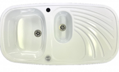 RIEBER Samba Spüle Weiss 96x50 cm B-L