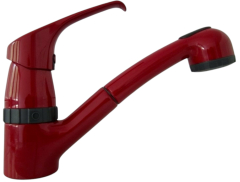 IDEAL STANDARD CeraMix Küchenarmatur mit Brause ROT mit Geräteanschluss Hochdruck