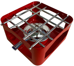 Egro Rechaud Fondue Speisewärmer Tischkocher Stövchen Brennpastenbehälter Essenwärmer ROT