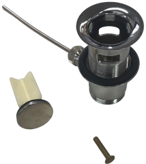 Rokal Excenter Ablaufgarnitur Zugknopf-Ablaufgarnitur Chrom Waschbecken Ablauf Pop-up Waschbecken Stopfen Chrom, Basin Waste Pop Up, Sink Drain Pop Up, Bathroom Drain Valve, Wash Basin Waste, Pop Up Waste 1 1/4, Bathroom Sink Drain Shiny