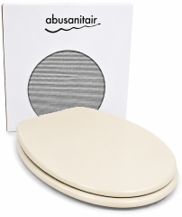 Abusanitair WC-Sitz Toilettensitz WC-Brille WC-Deckel Pergamon (Creme Weiß) TREND - Made in Germany