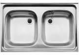 BLANCO Auflage-Spüle Doppelbecken 80x50 cm Edelstahl Küchenspüle Spülbecken 2 Becken
